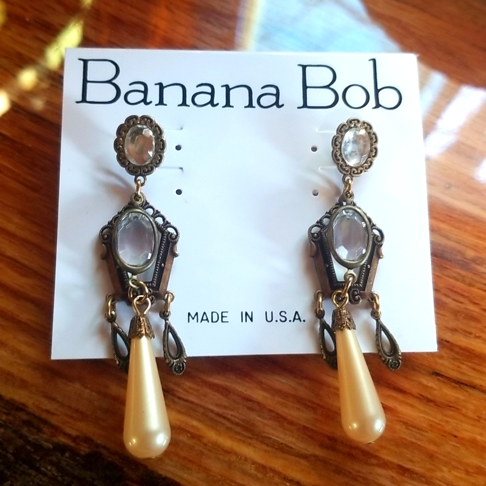 Vintage Banana Bob Earrings